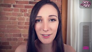 eye contact face suck by girl